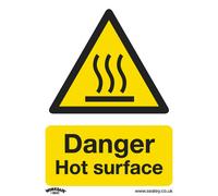 Sealey Warning Safety Sign Danger Hot Surface Self-Adhesive Vinyl Ss42V1