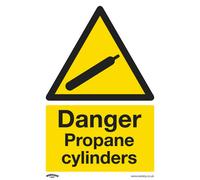 Sealey Warning Safety Sign Danger Propane Cylinders Self-Adhesive Vinyl Ss62V1