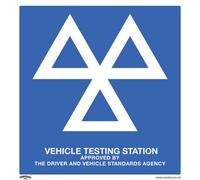 Sealey Warning Safety Sign Mot Testing Station Aluminium Composite Ss51A1