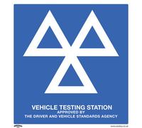 Sealey Warning Safety Sign Mot Testing Station Rigid Plastic Pack Of 10 Ss51P10