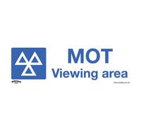 Sealey Warning Safety Sign Mot Viewing Area Rigid Plastic 300 X 100mm Ss50P1