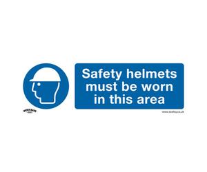 Sealey Warning Sign Safety Helmets Must Be Worn In This Area Plastic X10 Ss8P10