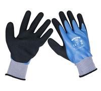 Sealey SSP49L Waterproof Latex Gloves Large - Pair