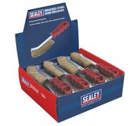 Sealey WB05DB24 Wire Brush Brassed Steel Plastic Handle Display Box Of 24