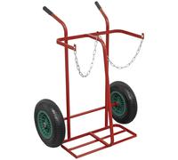 Sealey ST28P Welding Bottle Trolley With Pneumatic Tyres - 2 Bottle