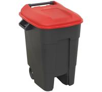 Sealey BM100R Refuse/Wheelie Bin 100L - Red