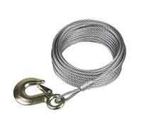 Sealey Winch Cable/Wire Rope Ø5.1mm x 10M 810kg Breaking Strength with Forged Hook - GWEC12
