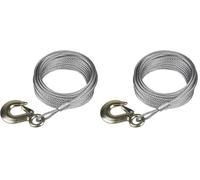 Sealey Winch Cable/Wire Rope Ø5.1mm x 10M 810kg Breaking Strength with Forged Hook - GWEC12 (Pack of 2)