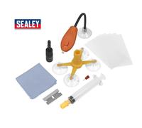 Sealey Windscreen Repair Kit & UV Light Stone Chip Cracks Restoration Kit SCS902