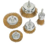 Sealey BWBS05 Wire Brush Set 5Pc Brassed