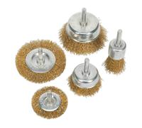 Sealey BWBS05 Wire Brush Set 5Pc Brassed