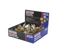 Sealey Wire Brushes Assorted Sizes Brassed Steel with 6mm Shaft in Box of 40