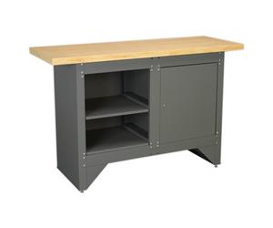 Sealey Work Bench With Cupboard Heavy Duty 250Kg Capacity Steel Panels Ap2010