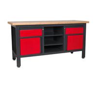 Sealey Workstation With 2 Drawers, 2 Cupboards & Open Storage