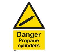 Sealey Worksafe® Danger Propane Cylinders Safety Sign - Self-Adhesive Vinyl SS62V10