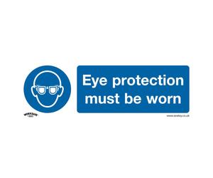 Sealey Worksafe® Eye Protection Must Be Worn Safety Sign, Self-Adhesive Vinyl - Pack of 10 SS11V10