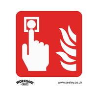 Sealey Worksafe® Fire Alarm Symbol Safety Sign, Self-Adhesive Vinyl - Pack of 10 SS31V10