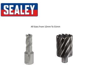 Sealey Worksafe HSS Metal Mag Drill Rotabor Cutters, Choose 12mm to 51mm Bits