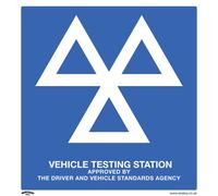 Sealey Worksafe® MOT Testing Station Safety Sign - Rigid Plastic SS51P1