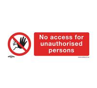 Sealey SS17P10 Prohibition Safety Sign - No Access - Rigid Plastic - Pack Of 10
