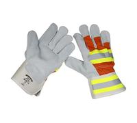 Sealey WorkSafe Reflective Rigger's Gloves Pack of 6 Pairs