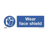 Sealey Worksafe® Wear Face Shield Safety Sign, Rigid Plastic - Pack of 10 SS55P10