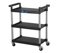 SEALEY Folding Workshop Garage Tool Storage Trolley Cart 3 Tier/Shelf CX314