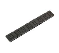 Sealey WWSA510B Black Steel Adhesive Wheel Weight 5/10g Strip of 8 - Pack of 50