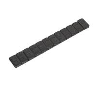 Sealey WWSA5B Black Steel Adhesive Wheel Weight 5g Strip of 12 - Pack of 50