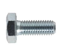 Sealey Zinc Plated 8.8 Steel Din 933 HT Setscrews M10 25mm Pack of 25