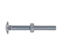Sealey Zinc Plated Coach Bolt & Nut M8 x 75mm, DIN 603 - Pack of 50 CBN875