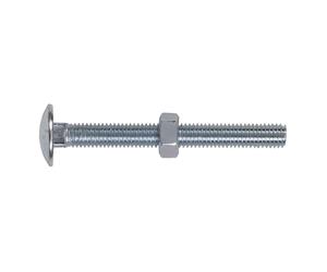 Sealey Zinc Plated Coach Bolt & Nut M8 x 75mm, DIN 603 - Pack of 50 CBN875