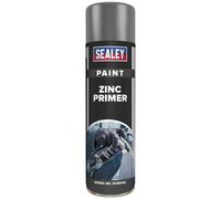 Sealey Aerosol Spray Paint Zinc Primer Grey 500ml