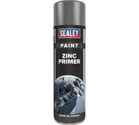 Sealey Zinc Primer Aerosol Spray Paint Grey 500ml