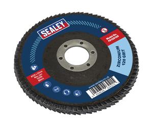 Sealey Zirconium Abrasive Flap Disc 125mm 120g Pack of 1
