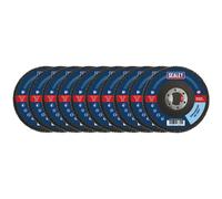 Sealey FD1154010 40Grit Flap Discs Zirconium Ø115Mm Ø22Mm Bore - Pack Of 10