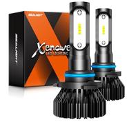 SEALIGHT 9145/9140/H10 LED Fog Lights Bulbs or DRL,400% Much Brighter, 6000 Lumens 6000K Xenon White Light, 12 CSP LED Chips, Plug-and-Play, IP67 Design