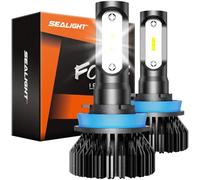 SEALIGHT H11 H16 H8 LED Fog Light Bulbs or DRL, 14000 Lumens 6500K Cool White, 600% Brighterness, CSP LED Chips H8 H11 Fog Lights, Side Marker & Cornering & Combos, Pack of 2