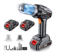 SEALIGHT Handheld Vacuum Cleaner, 35000Pa 9-in-1 Car Vacuum Cleaner Cordless, 60 min Runtime, 2 Rechargeable Batteries, Brushless Motor Mini Hoover, Rechargeable Portable Air Duster for Pet Hair, Car