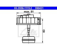 SEALING CAP, BRAKE FLUID RESERVOIR ATE 03.3556-1115.2