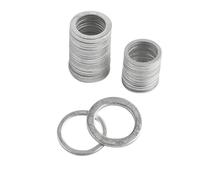 Sealing gasket 20pcs M6-M26 Aluminum Washers Gasket Flat Metal Washer Gasket Plug Oil Sealing Rings Gaskets Fastener 10x14x1mm Sealing gasket(12x16x1mm)