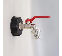 Sealing Ring IBC Adapter with 3/4 Outlet Tap, Designed for Rainwater 1000L Container (3/4)