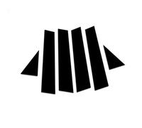 Sealing Strip 6Pcs Car Pillar Posts For VW For Passat 2011 2012 2013 2014 2015 2016 2017 2018 Door Window Trim Stickers Decoration OQRDVVTT(Black)