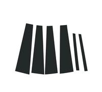 Sealing Strip 6Pcs Car Side Window Door Pillar Trim Posts Sticker Gloss Black Decoration Cover For Accord Sedan 2013 2014 2015 2016 2017 OQRDVVTT(Black)