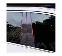 Sealing Strip 6Pcs Carbon Fiber Piano Black Car PC Pillar Post Cover For Peugeot 408 2010-2013 Door Trim Window Molding Decoration Stickers OQRDVVTT(Carbon fiber look)