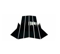 Sealing Strip 6Pcs Set Car Door Window Pillar Posts Trim Covers Gloss Black Decoration Sticker For Civic Sedan 2022 OQRDVVTT(Black)