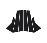 Sealing Strip 6Pcs Set Car Door Window Pillar Posts Trim Covers Gloss Black Decoration Sticker For Civic Sedan 2022 OQRDVVTT(Carbon Fiber Pattern)