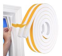 Sealing Strip - Soundproof 16ft Foam Sealing Tape Self Adhesive Draught Protection Strip | For Front Door, Shower, Garage, Car, Glass, Noise Isolating