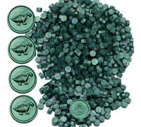 Sealing Wax Beads Pine Green, 600Pcs for Wax Seal Stamp, Kit Perfect for Wedding Invitations, Christmas Envelopes