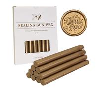 Sealing Wax Sticks for Glue Gun 11mm, 10 PCS Wax Seal Stick Metallic Colour for DIY Crafts, Sealing Stamps, Letters, Envelopes, Cards, Invitations, Parties (Bronze Gold)